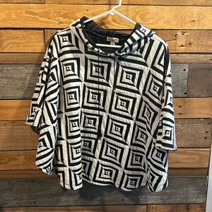 Women’s pattern poncho XL OneWorld